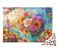 Jarrón de Flores con cestas de Frutas Puzzle De 1000 Piezas temática Fruta Educativo Y Desafiante para Niños Y Adultos 38x26cm/1000pcs
