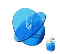 Jarrón de flores de acrílico, centro de mesa de comedor, jarrones acrílicos, elegante diseño de jarrones de sujetalibros, pieza central floral versátil para la decoración de interiores modernos