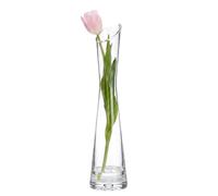 Jarrón de flores pequeño transparente, mini boca, jarrón de un solo tallo, botellas decorativas para bodas, fiestas, decoración del hogar, centro de mesa, sala de estar, oficina, decoración de 20 cm