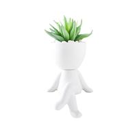 Jarrón de forma humana - Maceta pequeña de arte, plantador de cara decorativa | 3.54 Pulgadas Resumen Cuerpo Figura Escultura Creativa Soporte Suculante Hogar Oficina Ornamento Ornamento Idea Cade