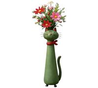 Jarrón De Gato Peculiar Hecho A Mano, Lindo Jarrón De Flores En Forma De Gato, Plantador De Gatito Divertido, For Estante De Escritorio, Decoración De Oficina En El Hogar(Green)