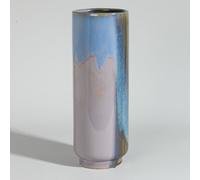 Jarrón de gres verde, rosa y azul, 34 cm