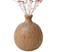 Jarrón de madera de roble natural, jarrón de mesa para flores, adorno natural para el hogar, jarrón de madera en miniatura de roble , jarrón de madera rústico compacto para cenas, fiestas