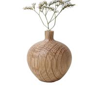 Jarrón de madera para decoración - Jarrón de mesa natural para el hogar | Jarrones de roble blanco para cenas, hogar, vacaciones, planificación de bodas | Mini jarrón de flores hecho a mano estilo