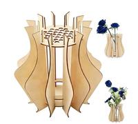 Jarrón de madera para flores, jarrón de rompecabezas de madera para botánicos, jarrón de flores para ramo, soporte de madera para rosas, girasoles, tulipanes, narcisos, flores de cerezo, regalo para