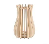 Jarrón de madera para flores, soporte de exhibición de forro de rompecabezas de bricolaje, centro de mesa de arreglo floral de madera natural para decoración de mesa del hogar (20 x 12 cm)