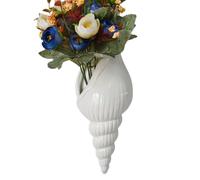 Jarrón de pared - Ceramic | Conch Art Wall Mounted Jarrón | Modern Decorative Ceramic Ornament for Bedroom Kitchen Bathroom Dining Workplace Home Decor or Entryway with This Realistic Decorative Piece