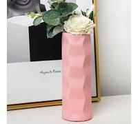 Jarrón de plástico minimalista moderno con patrón de ondas, soporte de flores irrompible inastillable para decoración del hogar, seguro para niños y mascotas, jarrón de escritorio ligero para flores