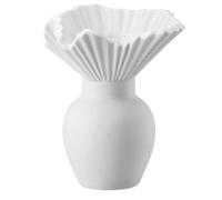 Jarrón de Rosenthal Studio Line, jarrón Falda, de porcelana, color blanco mate, altura de 10 cm