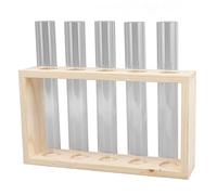 Jarrón de Tubos de ensayo hidropónico, jarrón de propagación de Seguridad Transparente en jarrón de Agua Maceta con 5 Tubos de ensayo para la decoración del jardín de la Oficina (Registro)