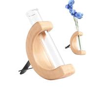 Jarrón de ventilación de coche - Clip de tubo de vidrio, mini soporte | Colgante de aire portátil para exhibición de plantas frescas, elegante decoración interior con escenario encantador para