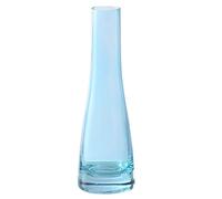 Jarrón de vidrio soplado hecho a mano con brotes de flores transparentes Jarrón de tallo único, jarrones de vidrio decorativos, fiestas, decoración del hogar y la oficina (azul)