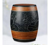 Jarrón Decorativo de cerámica con Forma de Barril de arroz, Caja de Almacenamiento de arroz para el hogar, contenedores de Almacenamiento de Alimentos de cerámica, dispensador de Granos de 1