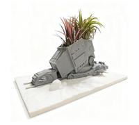 Jarrón decorativo moderno con base Hoth Design de ciencia ficción - Mini maceta creativa para plantas u objetos escénicos de escritorio, ideal para decoración casa/estudio/oficina, idea regalo geek