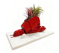 Jarrón decorativo moderno con base Hoth Design de ciencia ficción - Mini maceta creativa para plantas u objetos escénicos de escritorio, ideal para decoración casa/estudio/oficina, idea regalo geek