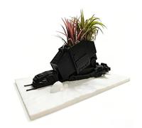 Jarrón decorativo moderno con base Hoth Design de ciencia ficción - Mini maceta creativa para plantas u objetos escénicos de escritorio, ideal para decoración casa/estudio/oficina, idea regalo geek
