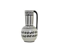 Jarrón DKD Home Decor 15 x 15 x 28 cm Porcelana Negro Blanco Colonial