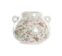 Jarrón DKD Home Decor Blanco Verde Granate Gres 21 x 20 x 16 cm