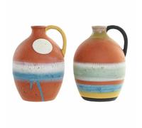 Jarrón DKD Home Decor Multicolor Terracota 14,5 x 14 x 20 cm (2 Unidades)