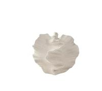 Jarron Flores Accesorios con Forma de jarrón cerámica, pétalos Patrones ondulados geométricos for arreglo Flores, decoración del hogar(Beige Small)