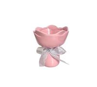 Jarron Flores Florero de cerámica con Forma Rosa, decoración Escritorio, Ramo Flores for el hogar, jarrones Florales Decorativos, estética for habitación(Pink)