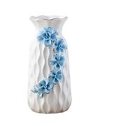 Jarron Flores Florero de cerámica, decoración Mesa Comedor, Soporte Flores for el hogar, artesanías hidropónicas secas Simples Modernas(E-Height 25cm)