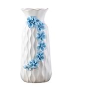 Jarron Flores Florero de cerámica, decoración Mesa Comedor, Soporte Flores for el hogar, artesanías hidropónicas secas Simples Modernas(E-30cm High)