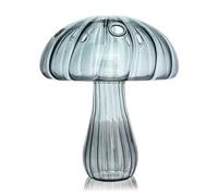 Jarron Flores Florero de Cristal con Forma Seta, Botella aromaterapia, Mesa Flor hidropónica Creativa for el hogar, decoración Sencilla(Green)