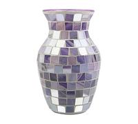 Jarron Flores Florero de Cristal Mosaico Pastoral, Muebles decoración for hogar y Restaurante(Style06)