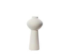 Jarron Flores Jarrón Zen de Arte Minimalista, decoración cerámica, Modelo Sala Estar, hogar, Blanco(White E)