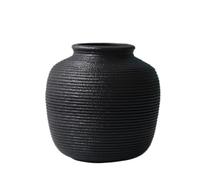 Jarron Flores Pequeños Jarrones De Cerámica, Decoración Sencilla del Hogar, La Sala Estar, Jardineras Flores Secas, Artesanías, Hidropónicos(Black-E)