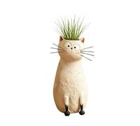 Jarrón Gato Para Flores - Gato de Resina, Decoración de Sobremesa - Jarrón Estético - Para Escritorio Estantería Librería Chimenea Entrada Salón Mesa De Comedor Dormitorio Inauguración De Casa Cumplea
