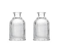 JarróN GeoméTrico 2/4/6 PCS Mini Botellas de Vidrio Transparente - Juego de floreros for centros de Mesa de Bodas, fragancias de Bricolaje y decoración de floristería(2pcs)