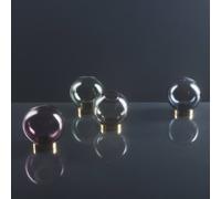 Jarrón Globe de AYTM, Ø 17 cm, rosa/dorado, vidrio, acero inoxidable