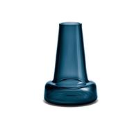 Jarrón Holmegaard cuello largo H12 cm Flora en vidrio soplado, azul