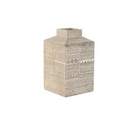 Jarrón Home ESPRIT Blanco Natural Madera de Mango Colonial 18 x 18 x 30,5 cm