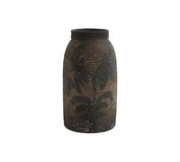 Jarrón Home ESPRIT Marrón Terracota Oriental 19,5 x 19,5 x 35,5 cm