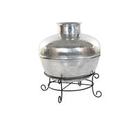 Jarrón Home ESPRIT Negro Plateado Aluminio Hierro 75 x 75 x 90 cm