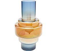 Kare Design Jarrón Decorativo de Mesa Phenom Multi, Naranja/Azul, para Flores, 35cm