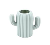 Jarrón para decoración del hogar, macetas Decorativas con Forma de Cactus, Superficies Mate, jarrones de Estilo escandinavo para Flores, jarrón de Esmalte de imitación(Verde)