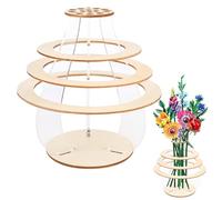 Jarrón para flores de Lego, juego de construcción de jarrón de madera, rompecabezas de madera, jarrón de flores para Lego Ramo de flores, soporte para Lego Rosas, Orquídea, Plantas, Regalo para