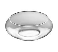 Jarrón para flores, jarrón de cristal para pecera, maceta hidropónica redonda poco profunda para plantas de interior, bonsái, flores, suculentas o peces pequeños, cuenco ancho de vidrio transparente