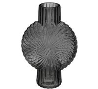Jarrón para Flores y Decoraciones - Jarrón para decoración de Cocina y salón, de Cristal, 32 x 21,5 x 10,5 cm, Negro