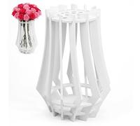 Jarrón para ramo de flores Lego, jarrón de madera, rompecabezas de madera blanca para kit de construcción de ramo Lego, para productos botánicos Lego, narcisos, girasoles, rosas, flor de cerezo