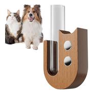 Jarrón pequeño para gato con imán para nevera, bigotes de gato, cristal de | Tarro magnético para nevera, diseño de gato, elegante colección conmemorativa, soporte para barba, exhibidor de coleccionista