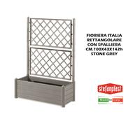 Jarrón Rectangular Con Espallier para Plantas Enredadera Florero Ivy 43x100x142h