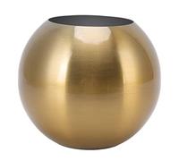 Jarrón Redondo de Estilo nórdico Moderno de Acero Inoxidable, florero pequeño, Adorno para Sala de Estar, Mesa de Oficina, decoración de habitación, Superficie Brillante Oro Antiguo