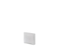 Jarrón Ridge Alt. 16,5 Blanco/ Vidrio Escarchado