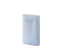 Jarrón Ridge Alt. 48,5 Azul Claro/ Vidrio Escarchado