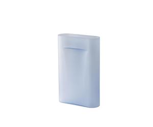 Jarrón Ridge Alt. 48,5 Azul Claro/ Vidrio Escarchado
